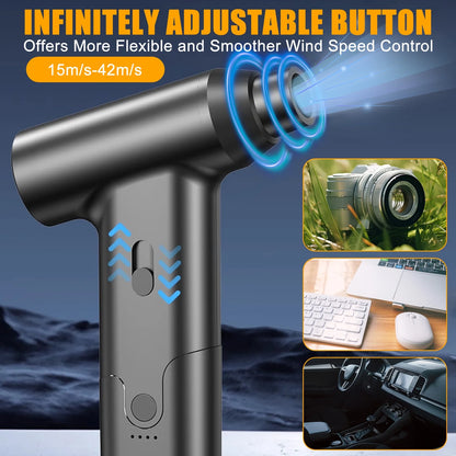 Turbo Fan 110000RPM Variable Speed Brushless Motor Mini Electric Air Duster Portable Blower Fan for Home Car Office