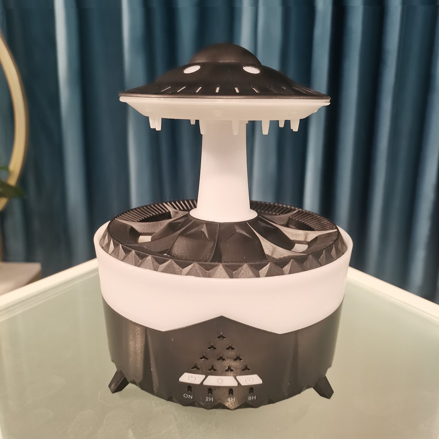 Raining Humidifier UFO Raindrop Aromatherapy Ultrasonic Water Drop Air Rain Humidifier 350Ml 7 Colors LED Lamp Raindrop Aroma Diffuser