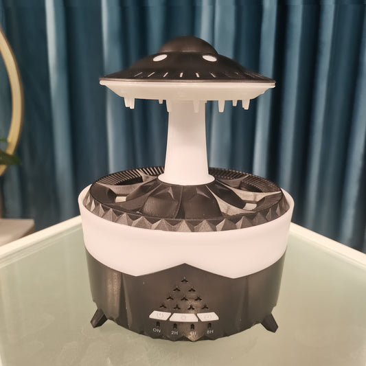 Raining Humidifier UFO Raindrop Aromatherapy Ultrasonic Water Drop Air Rain Humidifier 350Ml 7 Colors LED Lamp Raindrop Aroma Diffuser