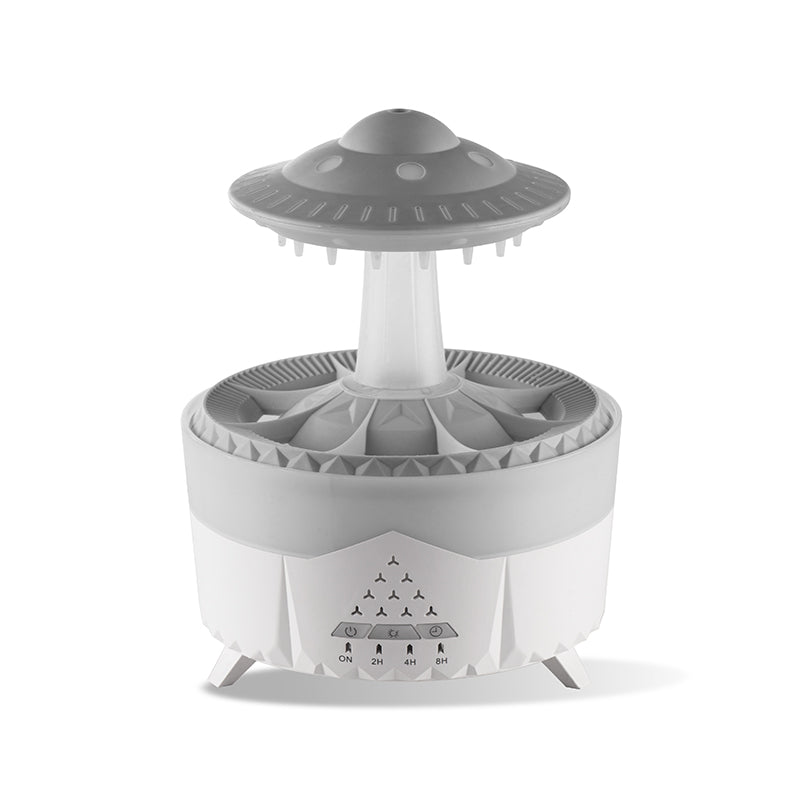 Raining Humidifier UFO Raindrop Aromatherapy Ultrasonic Water Drop Air Rain Humidifier 350Ml 7 Colors LED Lamp Raindrop Aroma Diffuser