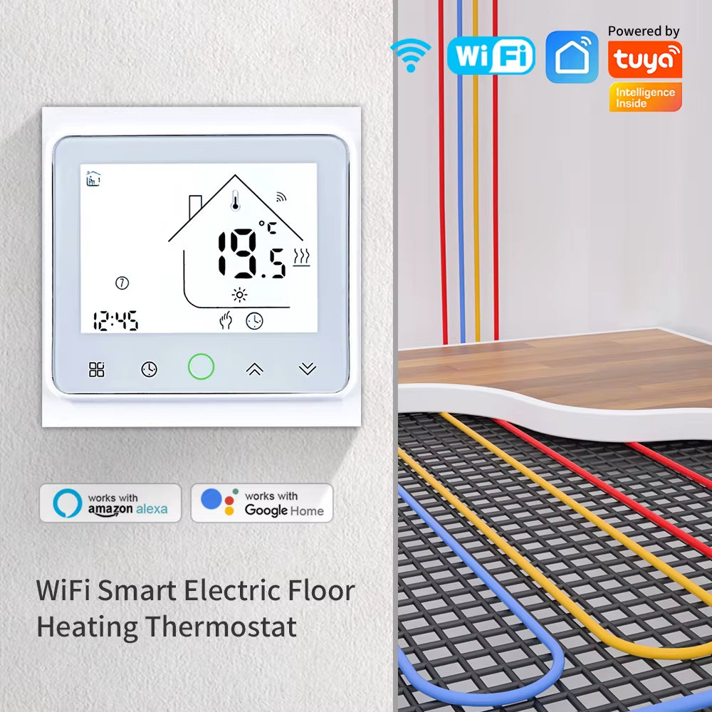 Tuya Smart Life Wifi Room Thermostat Electric Floor/Water Heating/Gas Boiler Temperature Controller for Alice Alexa Google Home