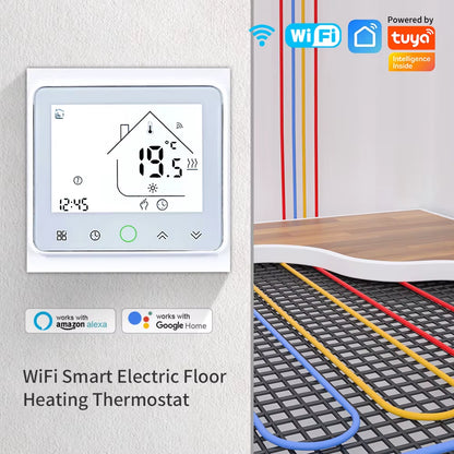 Tuya Smart Life Wifi Room Thermostat Electric Floor/Water Heating/Gas Boiler Temperature Controller for Alice Alexa Google Home