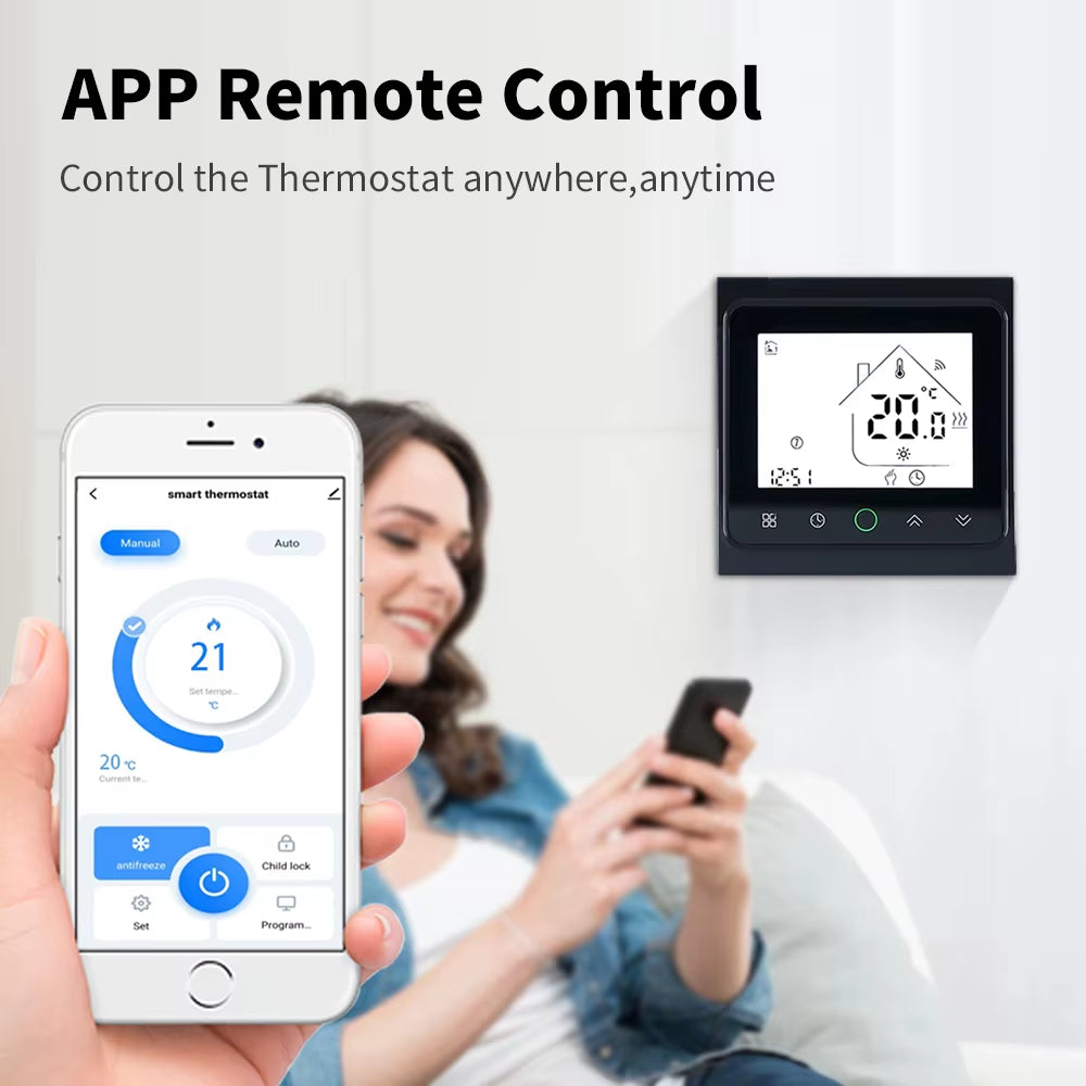 Tuya Smart Life Wifi Room Thermostat Electric Floor/Water Heating/Gas Boiler Temperature Controller for Alice Alexa Google Home
