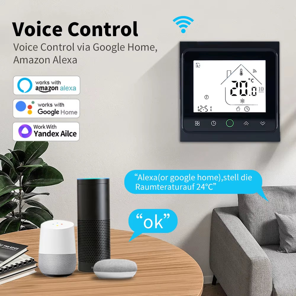 Tuya Smart Life Wifi Room Thermostat Electric Floor/Water Heating/Gas Boiler Temperature Controller for Alice Alexa Google Home
