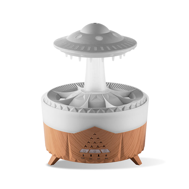 Raining Humidifier UFO Raindrop Aromatherapy Ultrasonic Water Drop Air Rain Humidifier 350Ml 7 Colors LED Lamp Raindrop Aroma Diffuser