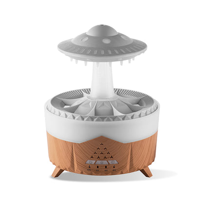 Raining Humidifier UFO Raindrop Aromatherapy Ultrasonic Water Drop Air Rain Humidifier 350Ml 7 Colors LED Lamp Raindrop Aroma Diffuser