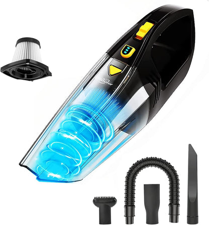 Handheld Vacuum Cordless,High Power 120W/8000Pa, Hand Vacuum Cordless Rechargeable for Home & Office,Car Vacuum (Black)