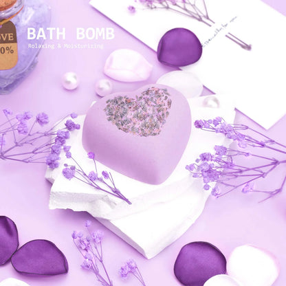 Gift Baskets for Women, 0 Pack Spa Bath Gift Sets, Bath and Body Baskets Set Holiday Birthday Gifts for Mom Women, Purple